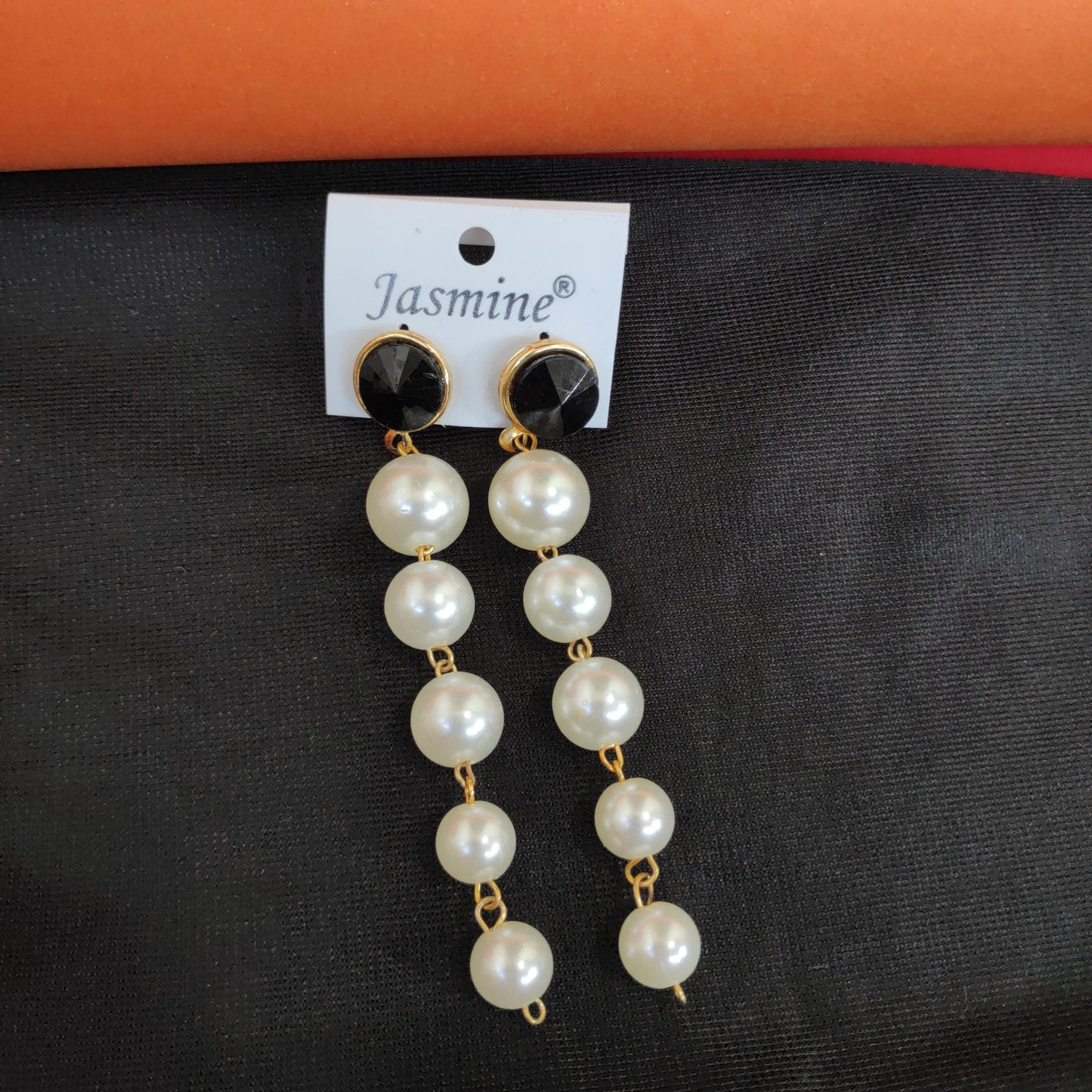 Long Pearl Drop Earrings