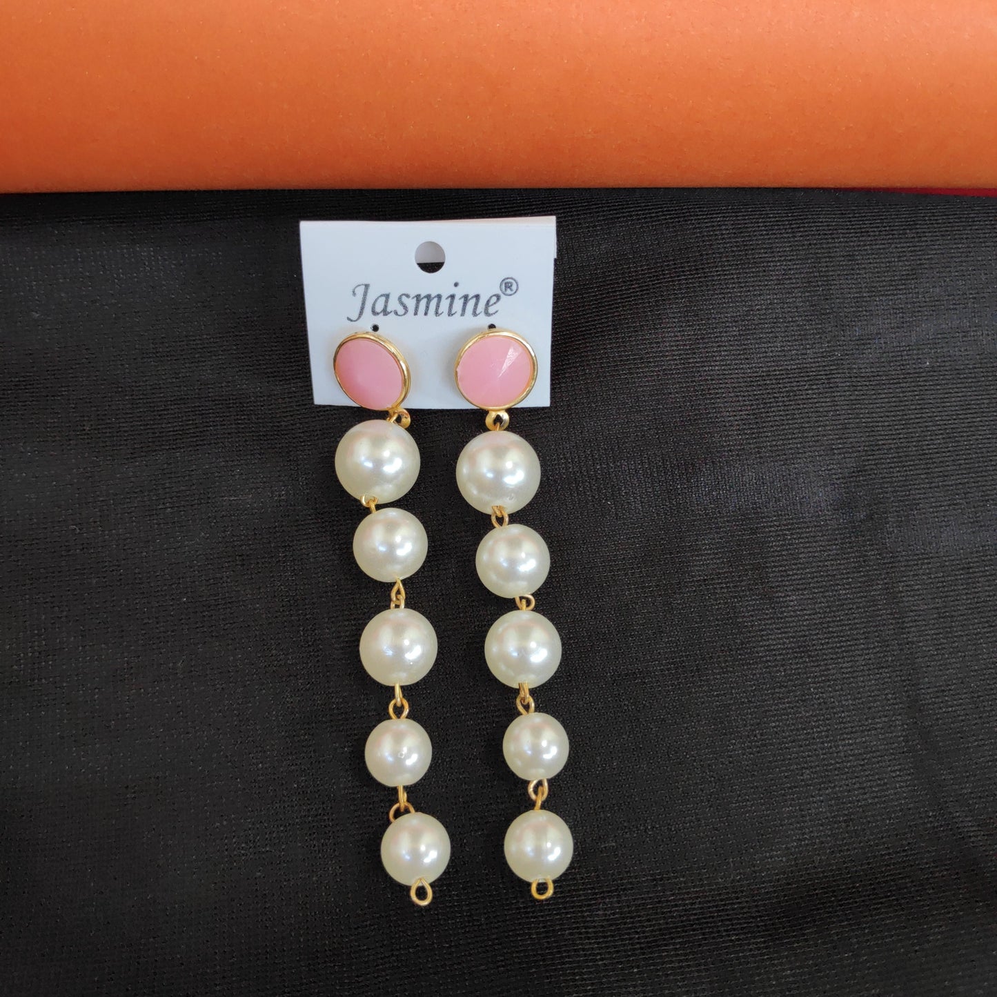 Long Pearl Drop Earrings