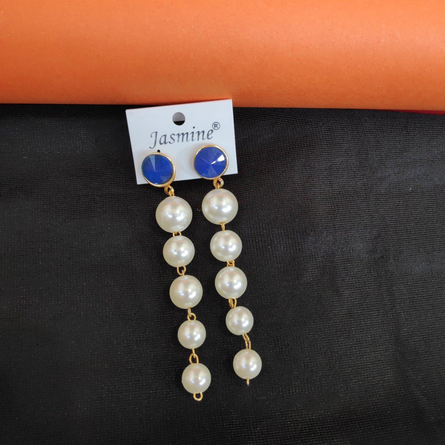 Long Pearl Drop Earrings