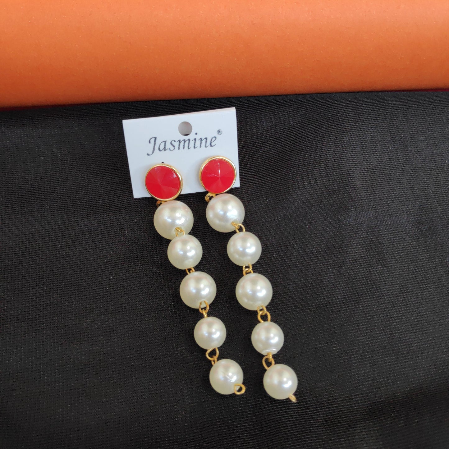 Long Pearl Drop Earrings