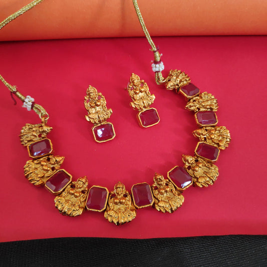 Lakshmi Devi Temple Necklace Set