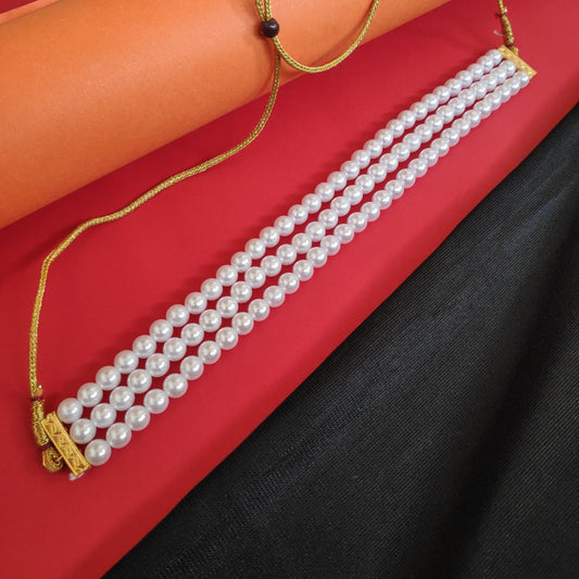 Three Line Pearl Choker Set