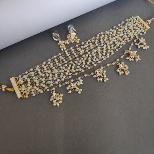 Kundan Pearl Choker Set