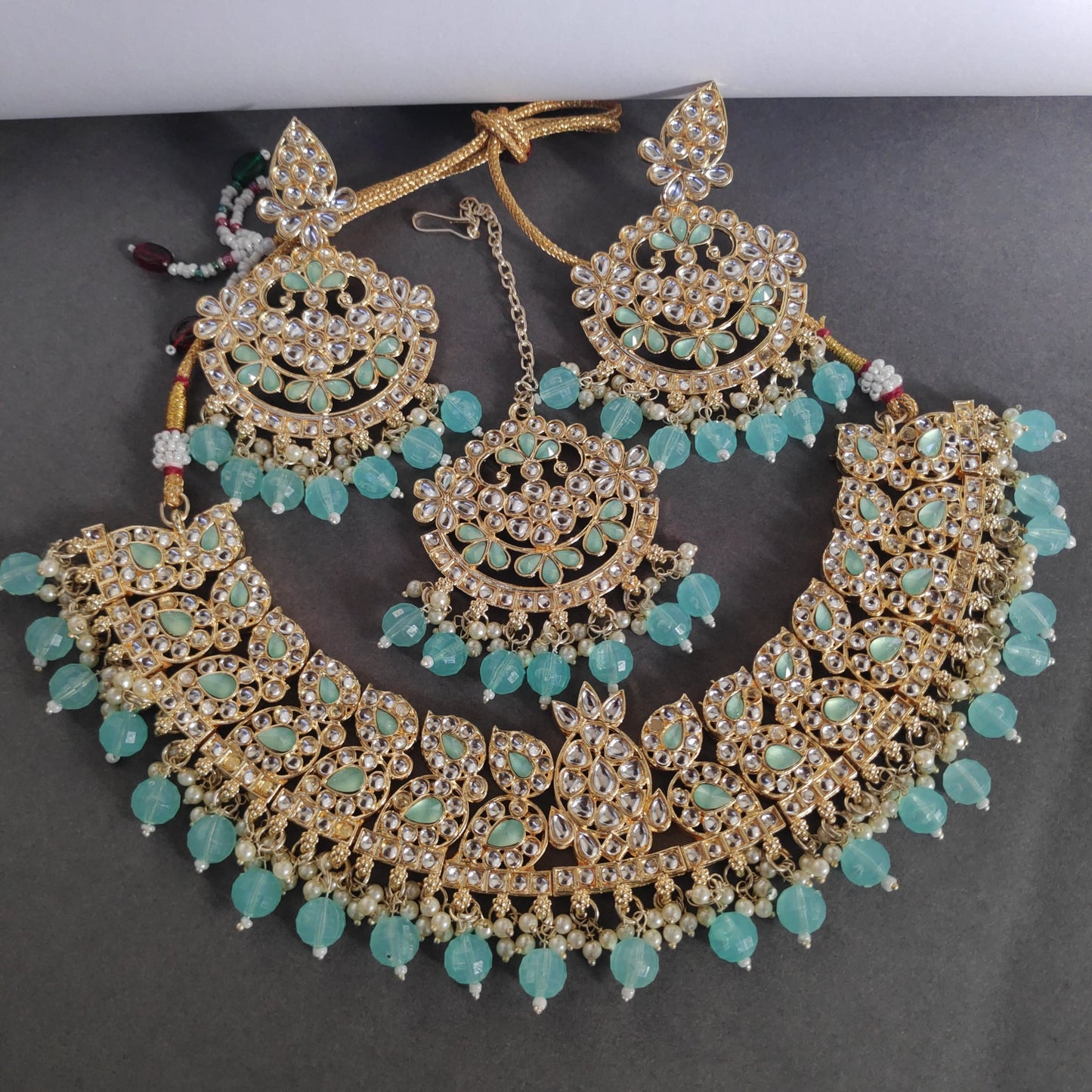 Necklace Set With Pachi Kundan Work And Pearls Detailing