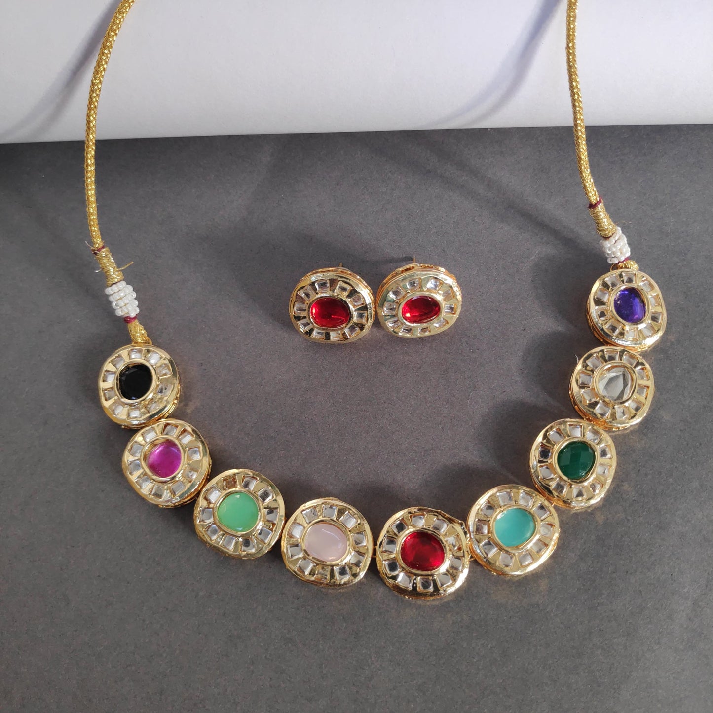 Navratna Kundan Choker Set