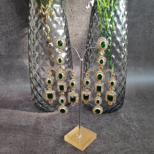 Lekar Plated Deepika Inspired Dangler Earrings