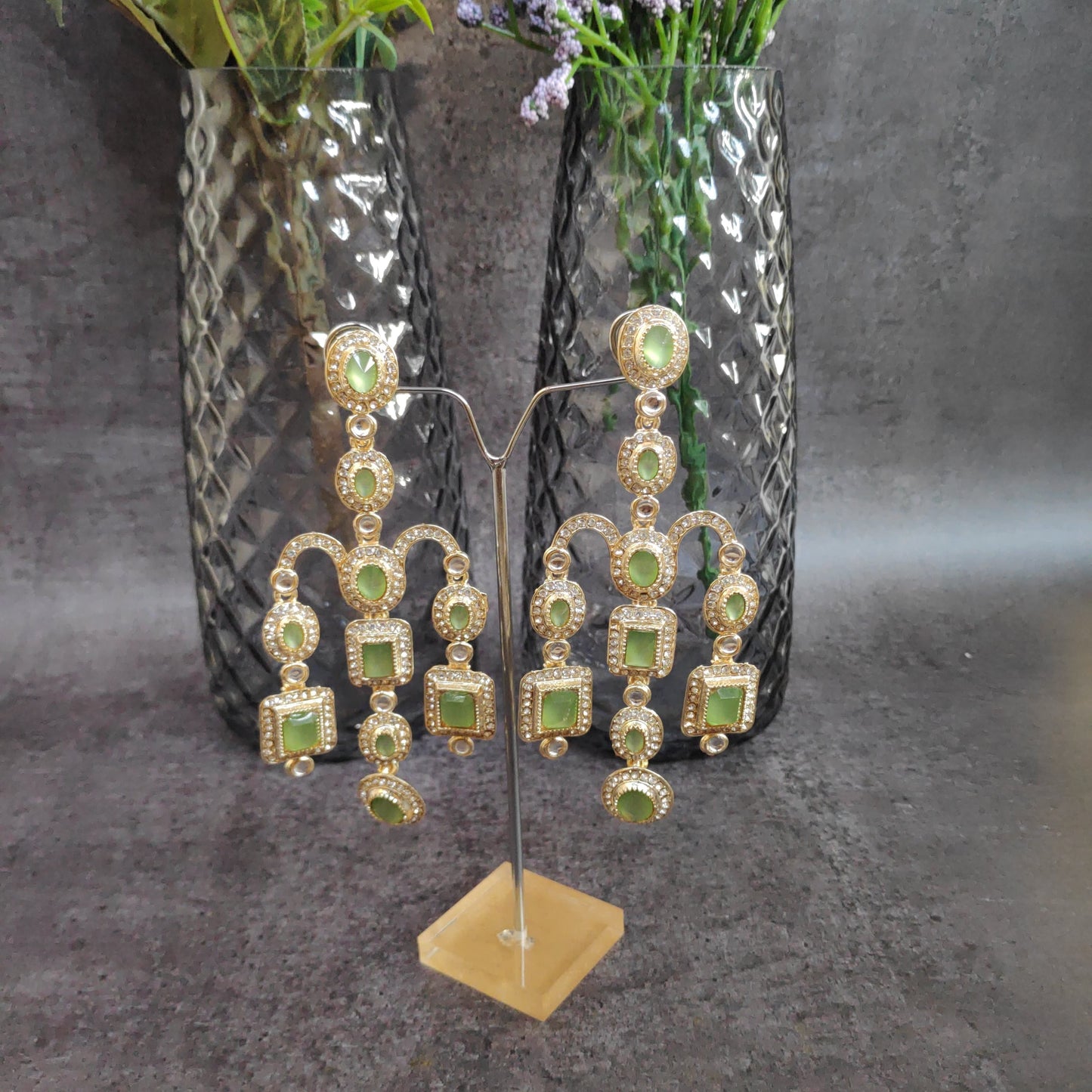 Lekar Plated Deepika Inspired Dangler Earrings