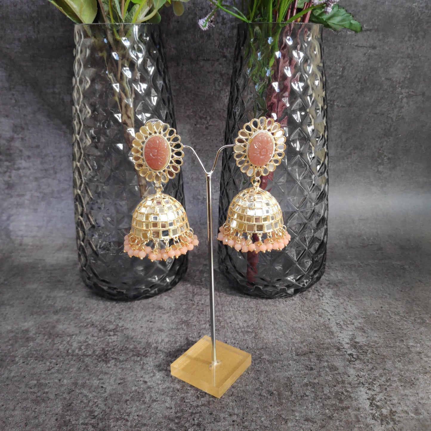 Lekar Toned Mirror Jhumki